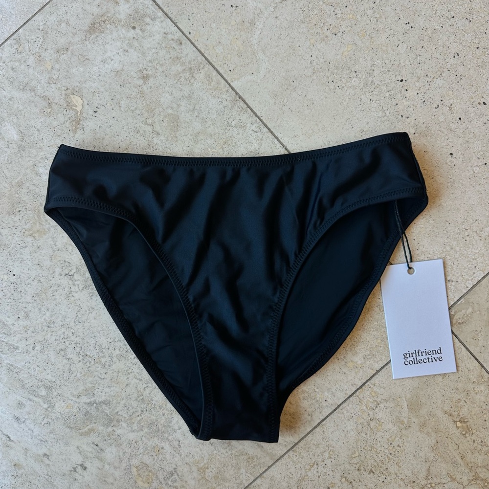 Girlfriend Collective Black Swim Bottom Side Medium